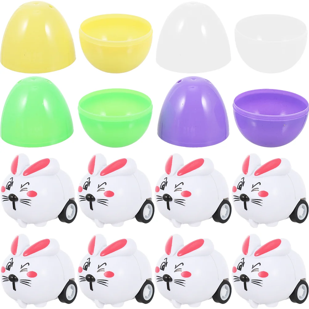 

Cars Toys Pull Back Eggs Easter with inside Rabbit Party Favors for Kids Bunny Decor Goodie Bags Fillers Child