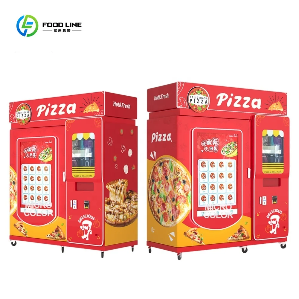 Hot Selling Pizza Vending Machine Fully Automatic Fast Food Making Hot Pizza Machine Self-service Outdoor Pizza Vending Machine