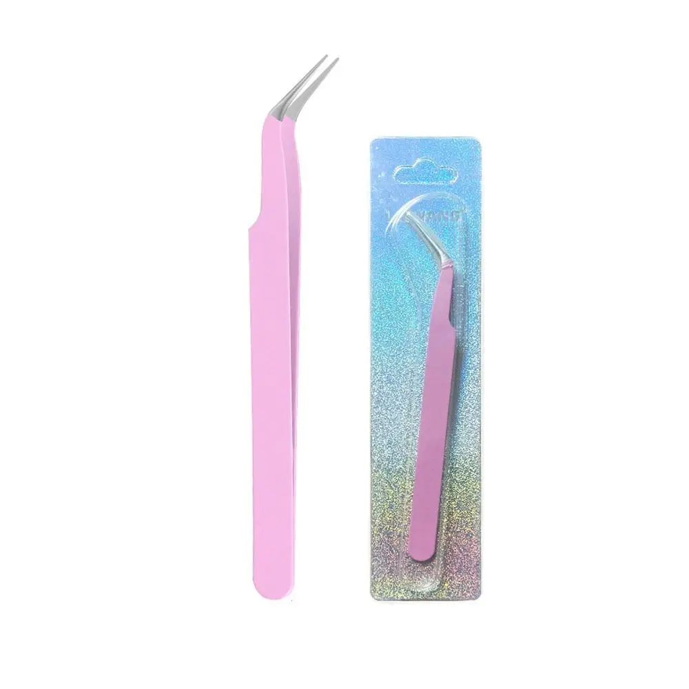 Curved False Eyelash Tweezers Lashes Extension Simple Makeup Nail Tools Professional Stainless Steel Eyelashes Tongs Extensions