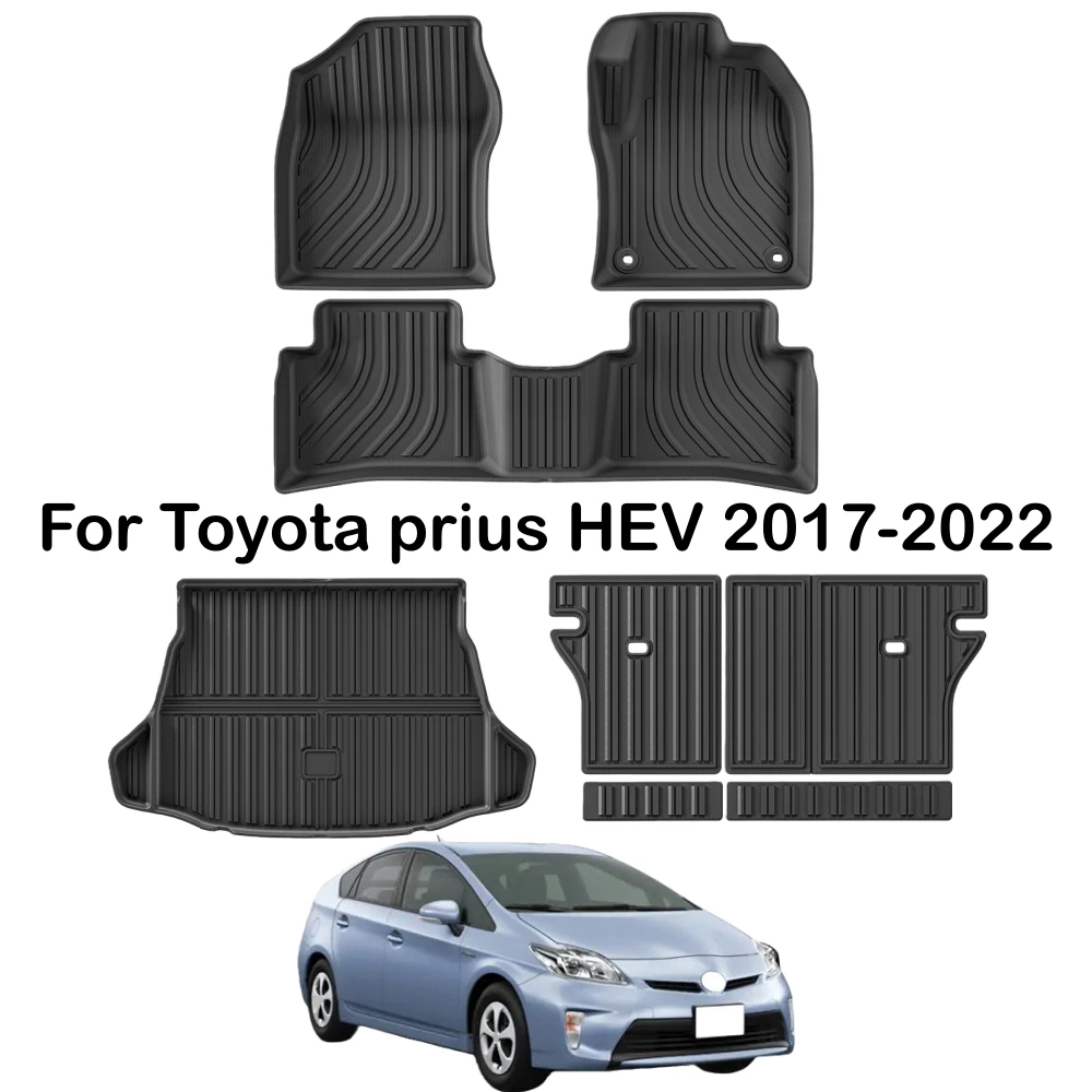 Für 4. Generation Toyota PRIUS RHD 2017-2022 HEV 3D TPE Autofußmatten Allwetter-TPE-Fußmatten Geruchlose Ablage-Matten – Detail 1