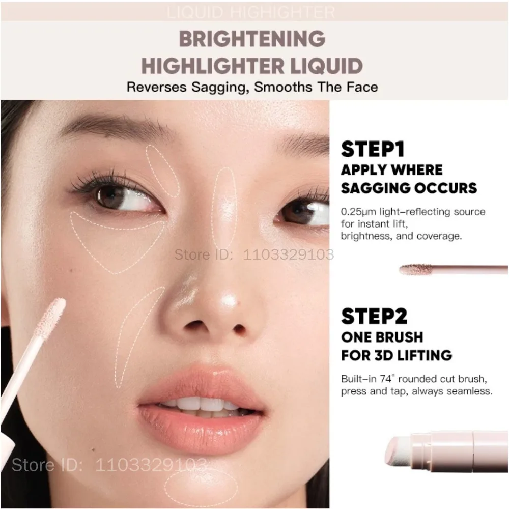 Judydoll Liquid Contouring Highlighter Kontur twarzy Wysoki połysk Szary Brąz Matowy Cień do nosa Krem Rozjaśniający Twarz Bronzer Makijaż