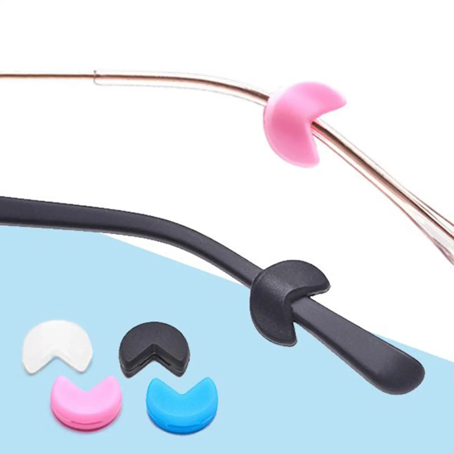 1Pair Silicone Anti-slip Holder for Glasses Accessories Ear Hook Sports Eyeglass Temple Tip Stoppers Eyewear Hook