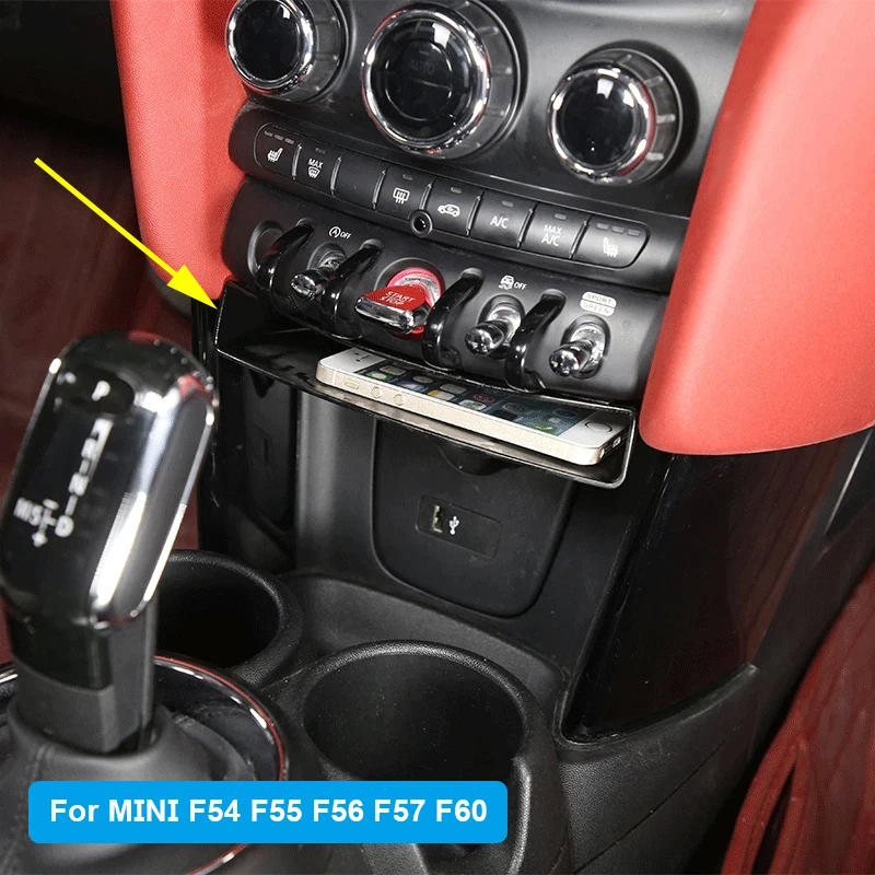 ABS Car Central Control Panel Storage Box for MINI Cooper F55 F56 F57 F54 F60 Countryman Clubman Car Modification Accessories