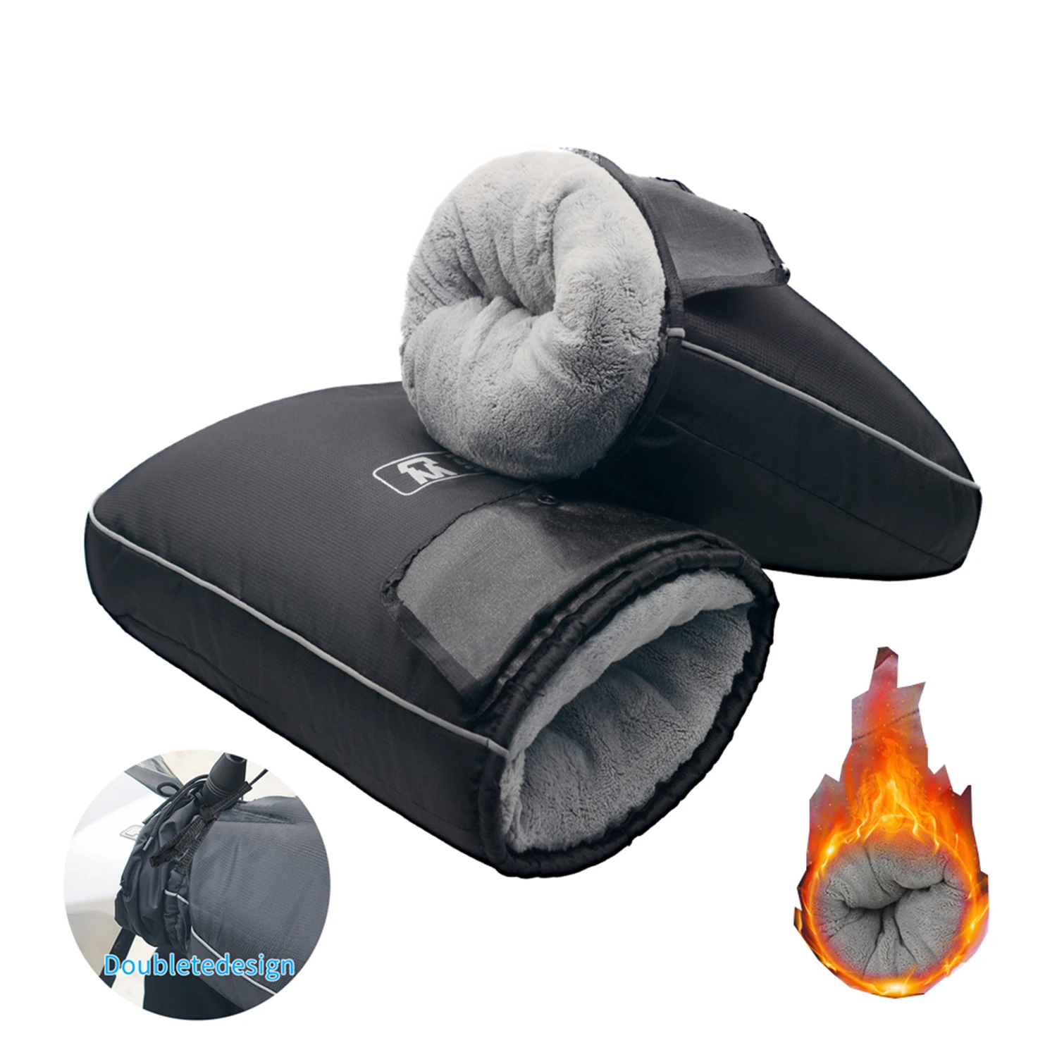 

Мотоциклетные перчатки, водонепроницаемые, толстые, теплые, муфта на руль, ручка для скутера, термозащитная муфта на руль, зимние защитные теплые байкерские перчатки