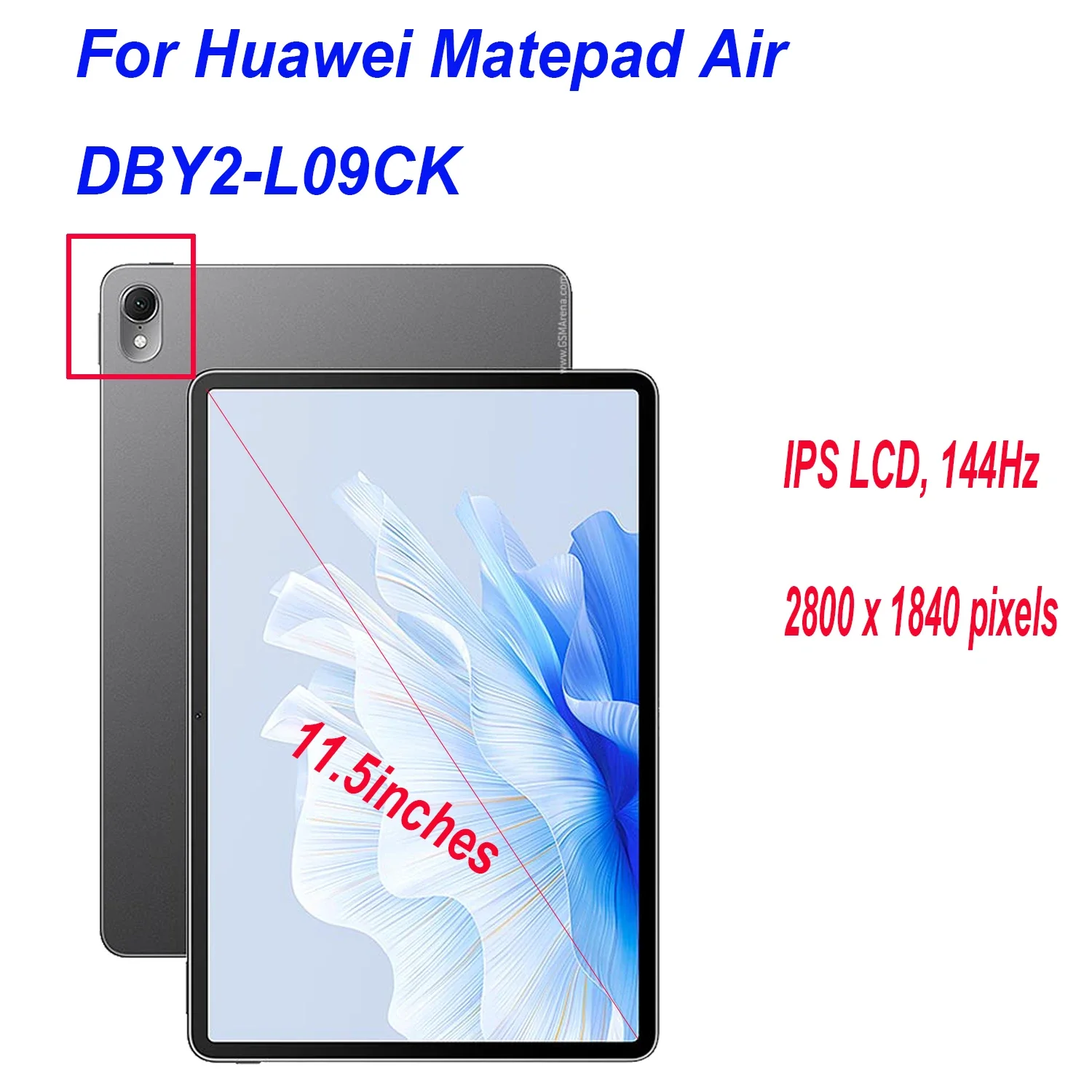 Imagem -02 - Ips Display Lcd para Huawei Matepad Air Digitizer Touch Screen Painel de Vidro Dby2-l09ck 144hz