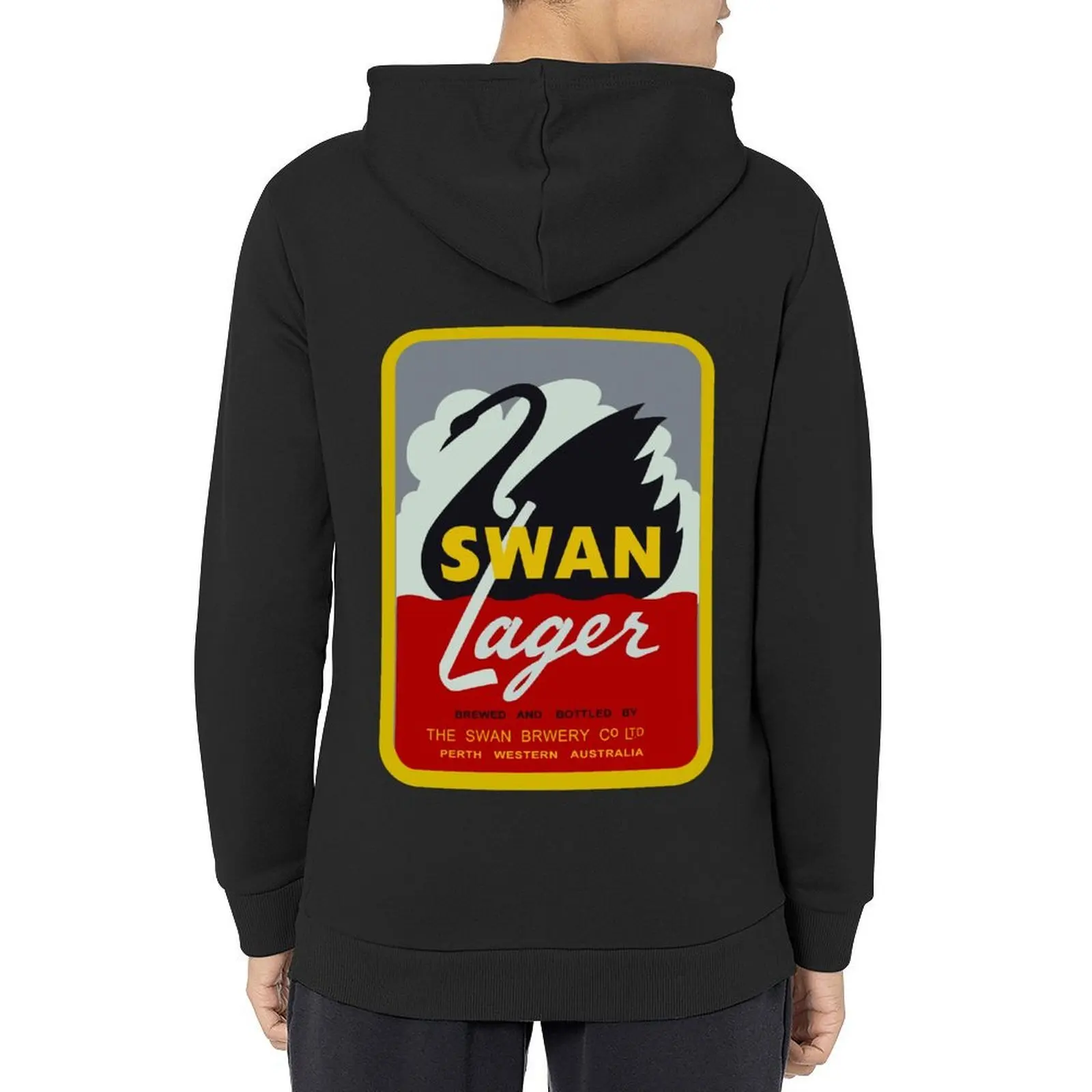 

Swan Lager Hoodie mens clothing men wear clothes for men aesthetic clothing hoodie man
