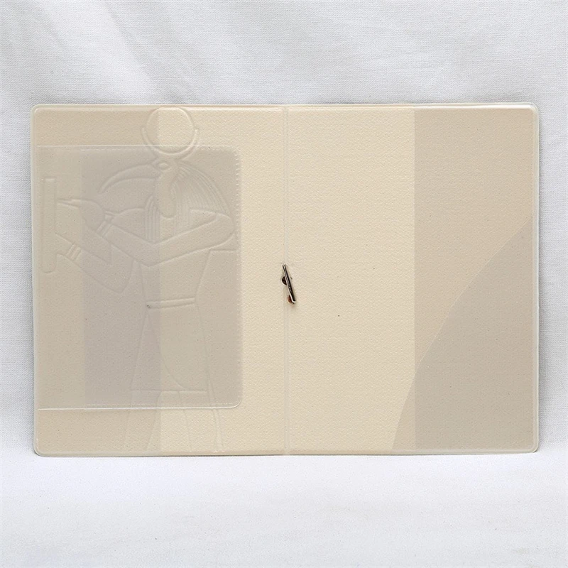Skull Peking Opera Mask Pattern Passport Cover with Elastic Band 3D Embossed Passport Holder Travel Wallet Ticket Card Case
