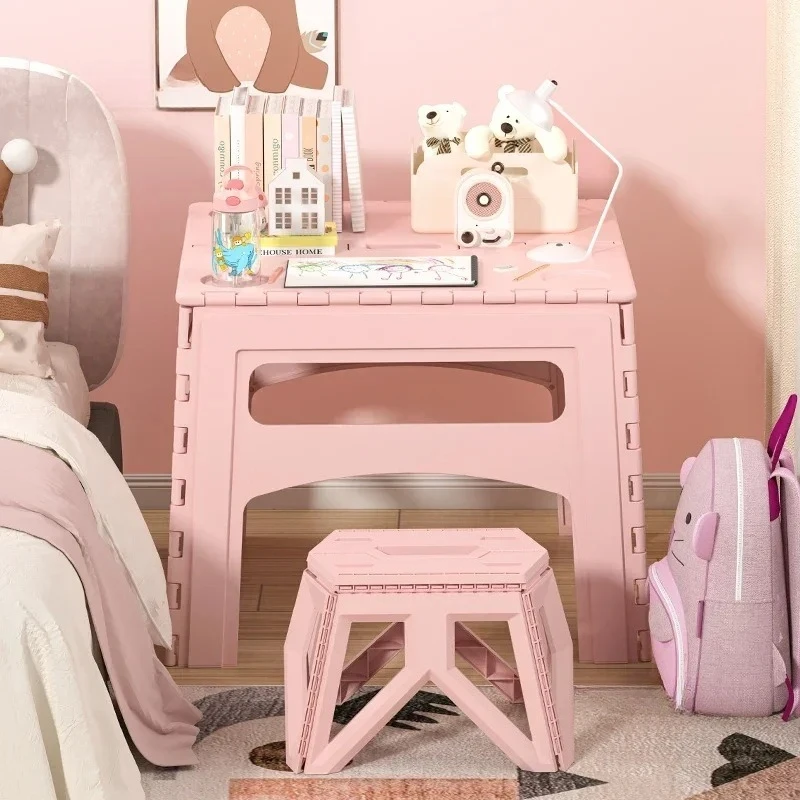 Foldable Children's Tables Chair Set Portable Learn Desk and Chair Sets for Children Furniture Tables Chair Set for Kindergarten