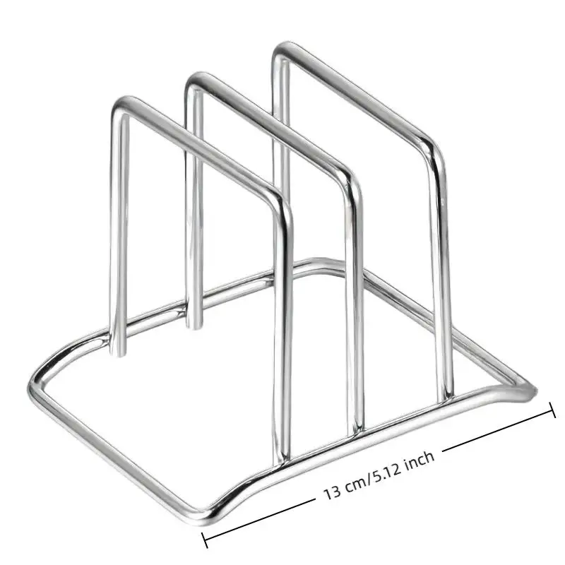 

【HM】1/3/5Pcs Space-Saving Stainless Steel Pot Lid And Cutting Board Organizer Combo Heavy-Duty Countertop Rack Kitchen Organizer