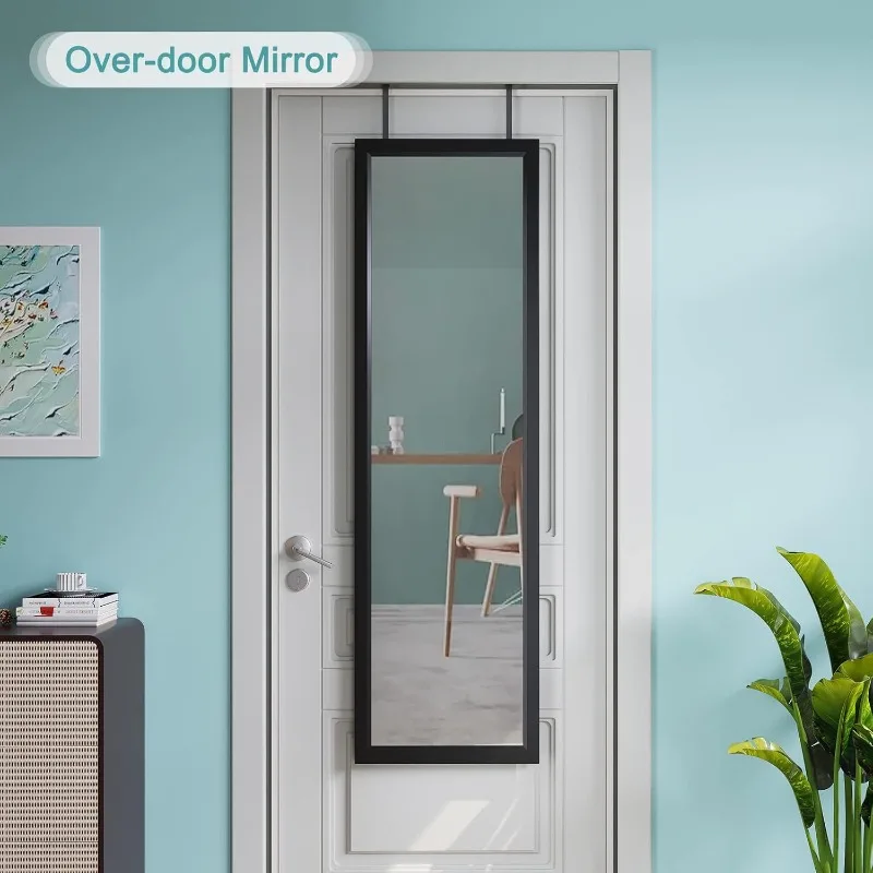 Hanging door full-length mirror behind door full-body mirror ins bedroom rental room dormitory household wall-mounted fitting mi