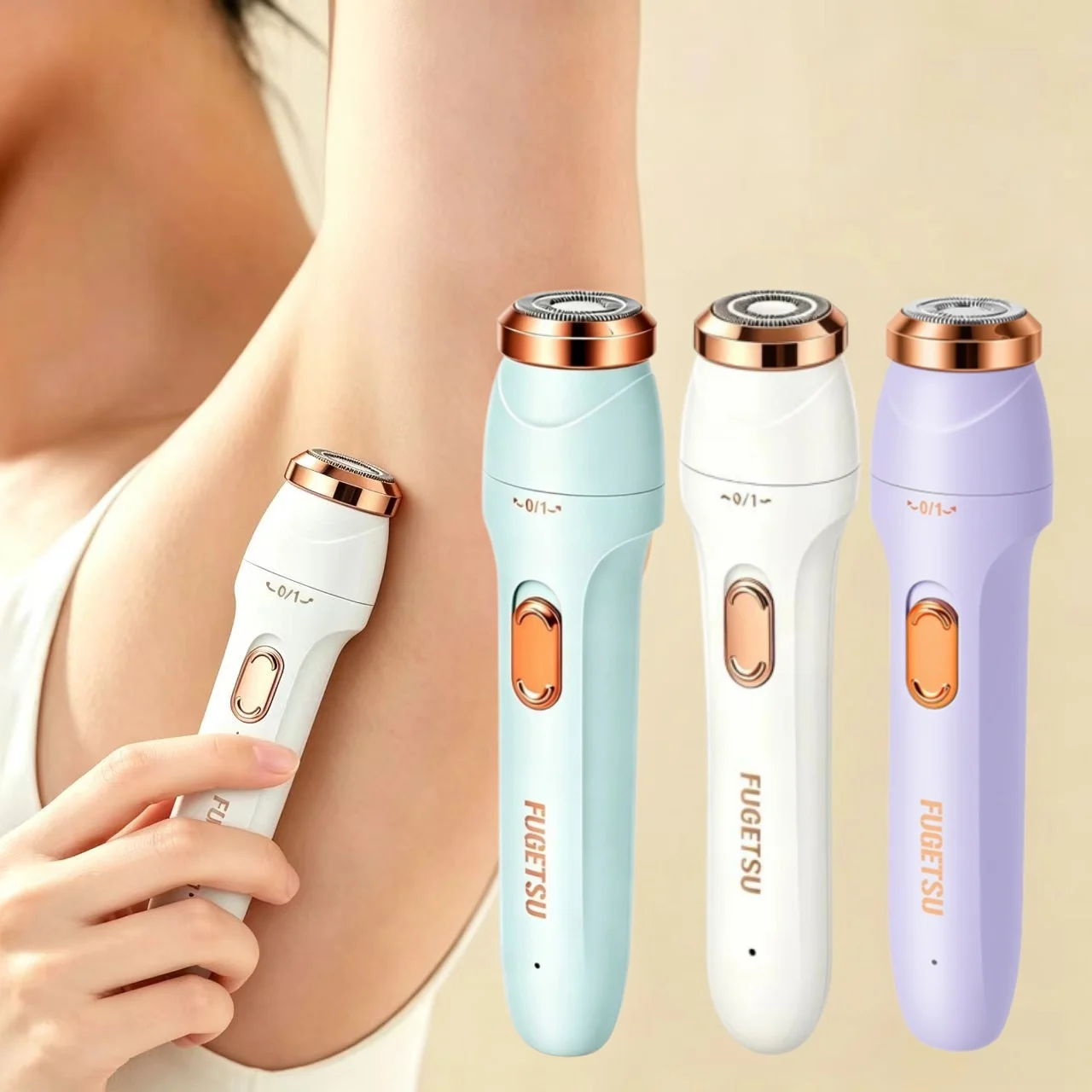 3-in-1 Electric Hair Removal Set, USB Rechargeable Nose Hair Trimmer, Underarm, Leg Hair, Nose Hair Removal Device