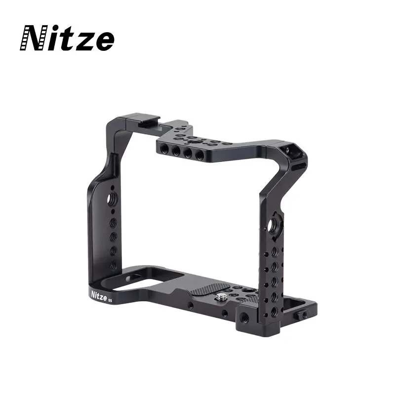 Nitze S5 II Camera Cage for Panasonic LUMIX S5 II Built-in Top and Side NATO Rails, Cold Shoe and Arca Swiss Quick Release Plat