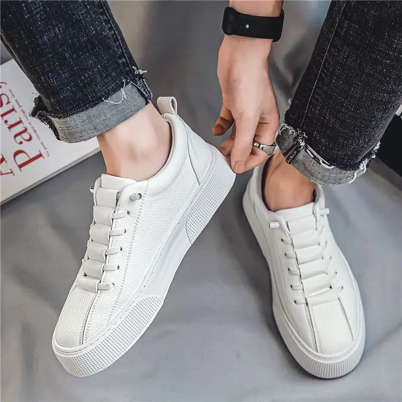 

Легкие мужские туфли из массивной кожи, белая летняя распродажа, слипоны в стиле ретро, акция, элегантная мужская повседневная обувь из искусственной кожи