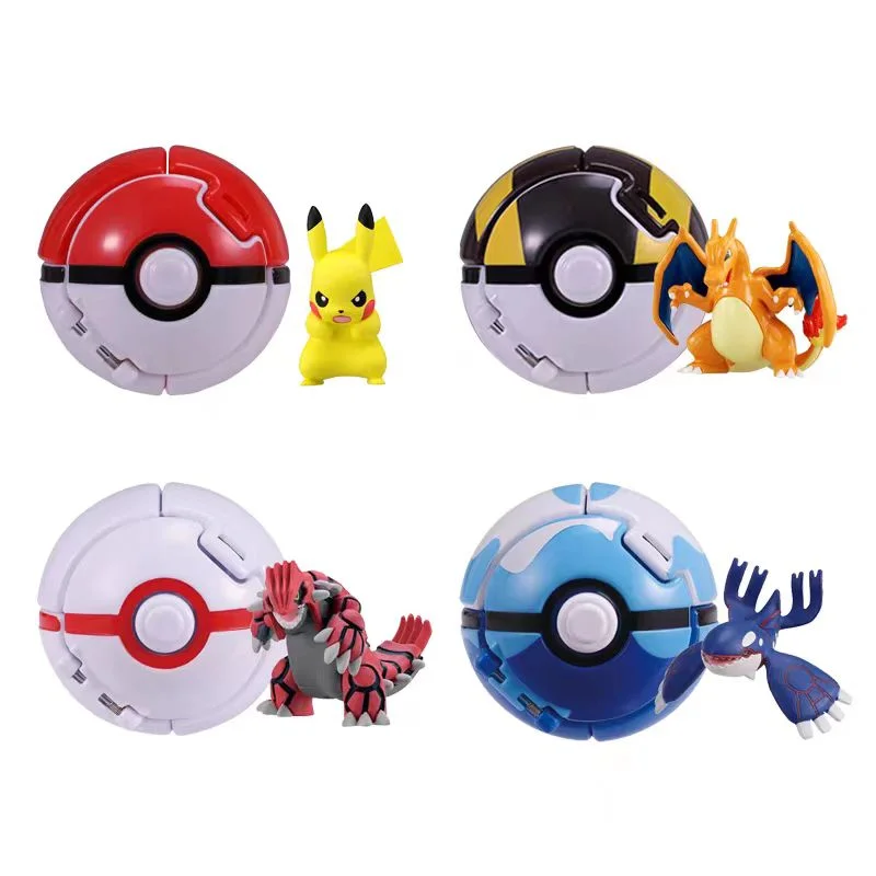 Pokemon Figure Pokeball Anime Figurines Cartoons Pikachu Charizard Squirtle Pocket Monster Pet Anime Action Model Toy Kids Gift