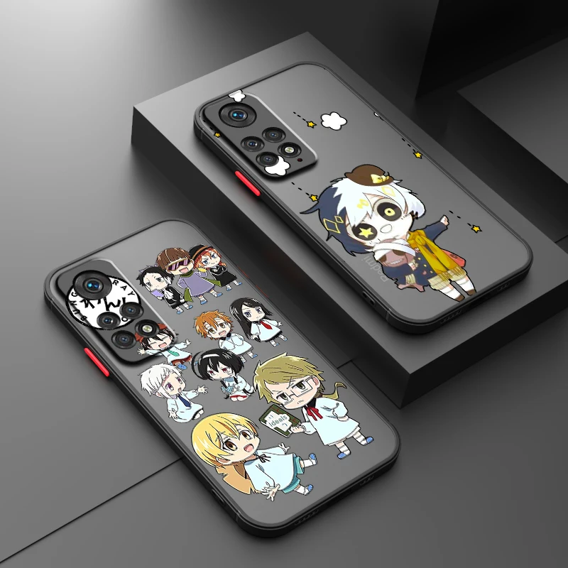 B-Bungo S-Stray D-Dogs Cartoon Frosted Translucent For Redmi 8 8A 9A 9C 9AT 9 9T 10X 10A 10C 10 11A 12C 12 13C 5G Back