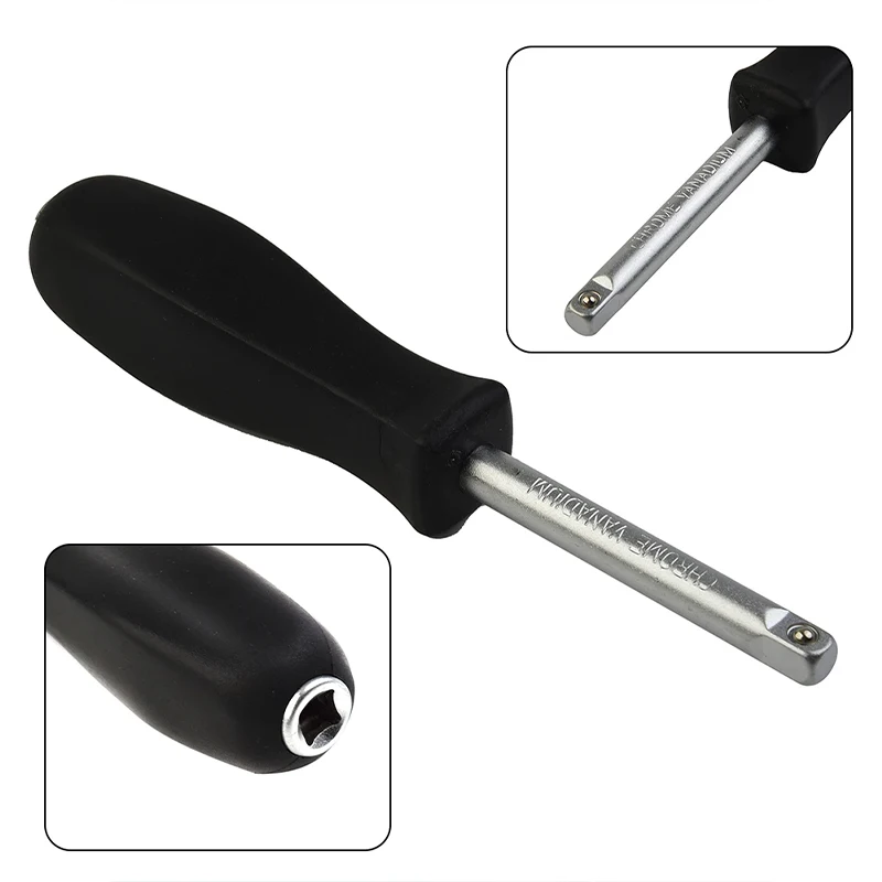 1pcs For Small Flying Ratchet Wrenches Slide Rod AD Connectors Spanner 1/4-Inch Female Square Drive Handle Socket Wrench