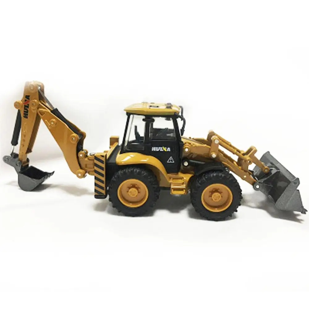 HuiNa 1704 1:50 Static Diecast Full Alloy Excavator Simulation Vehicle Car Bulldozer Wheel Loader Collectables Children Toys