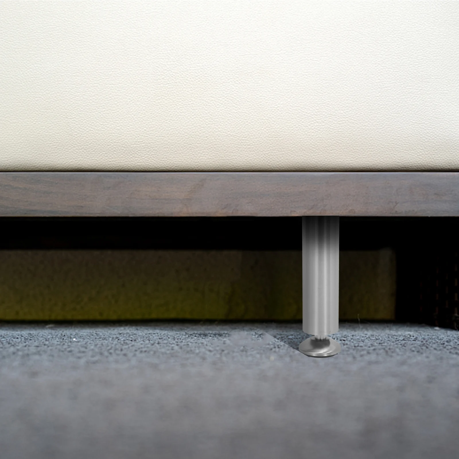 4 قطعة أقدام أثاث من الفولاذ المقاوم للصدأ أرجل قابلة للتعديل لكرسي طاولة خزانة رف الكتب المضادة للانزلاق ارتداء مقاومة مستوي منصات