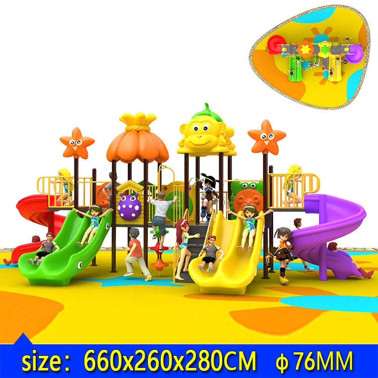 Outdoor Playground Plastic Slide For Children High Capacity For 5-10 Users Garden & Entertainment Centers Equipment