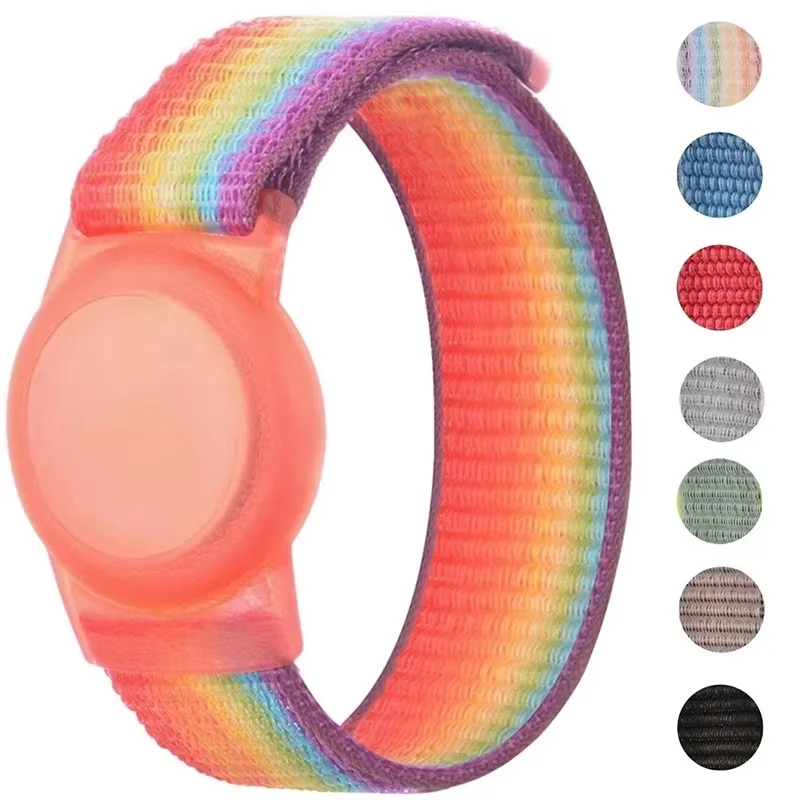 

Nylon Straps For Apple Airtags Kids Replacement Wristband Anti-Scratch Cover For Air Tag GPS Tracker Holder Watch Strap Bracelet