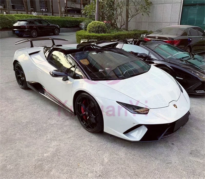 Used for Lamborghini Huracan LP610 Upgrade P-style Forged Carbon Fiber Front and Rear Bumpers Exhaust Fenders Body Kit