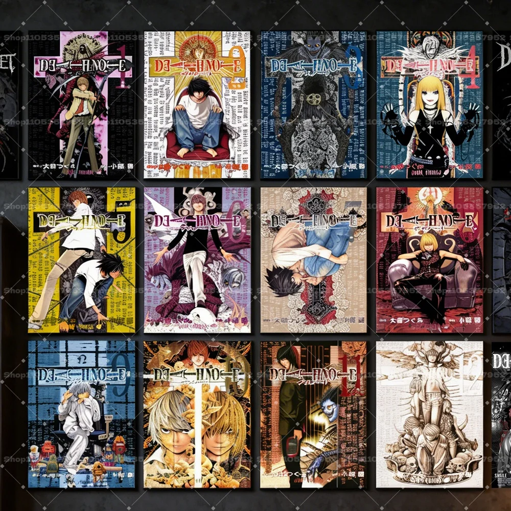 Anime Death Note L Y M Character Classic Vintag HD Poster Japan Cartoon Canvas Kawaii Prints Wall Art for Living Room Home Decor