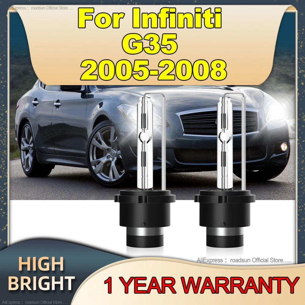 

2 шт. автомобильные ксеноновые фары HID лампы D2S 6000K 35 Вт замена обновления авто лампы для Infiniti G35 2005 2006 2007 2008