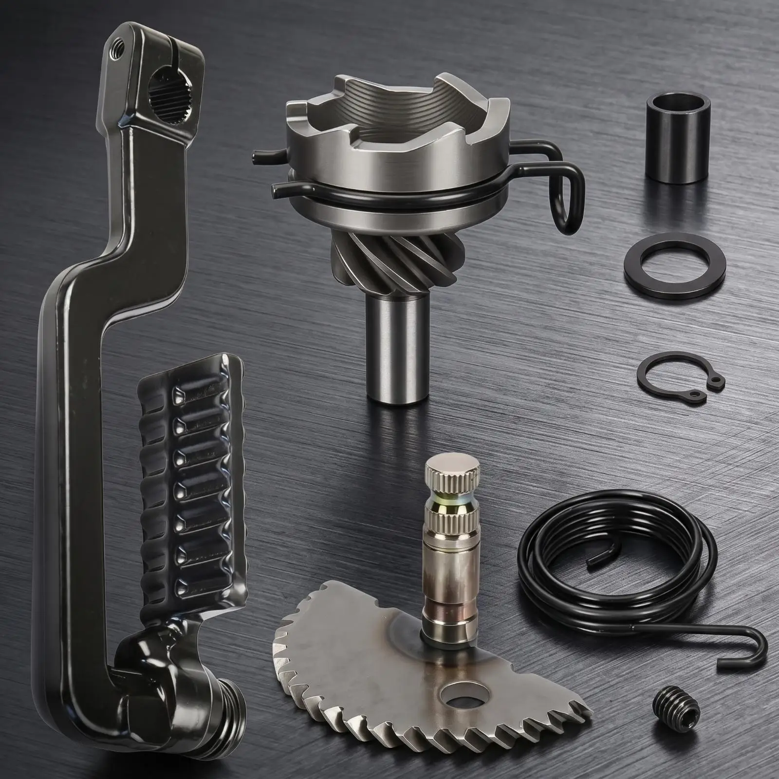 Complete Kick Starter Kit Motorcycle Engine Starter with Gear Shaft Spring for GY