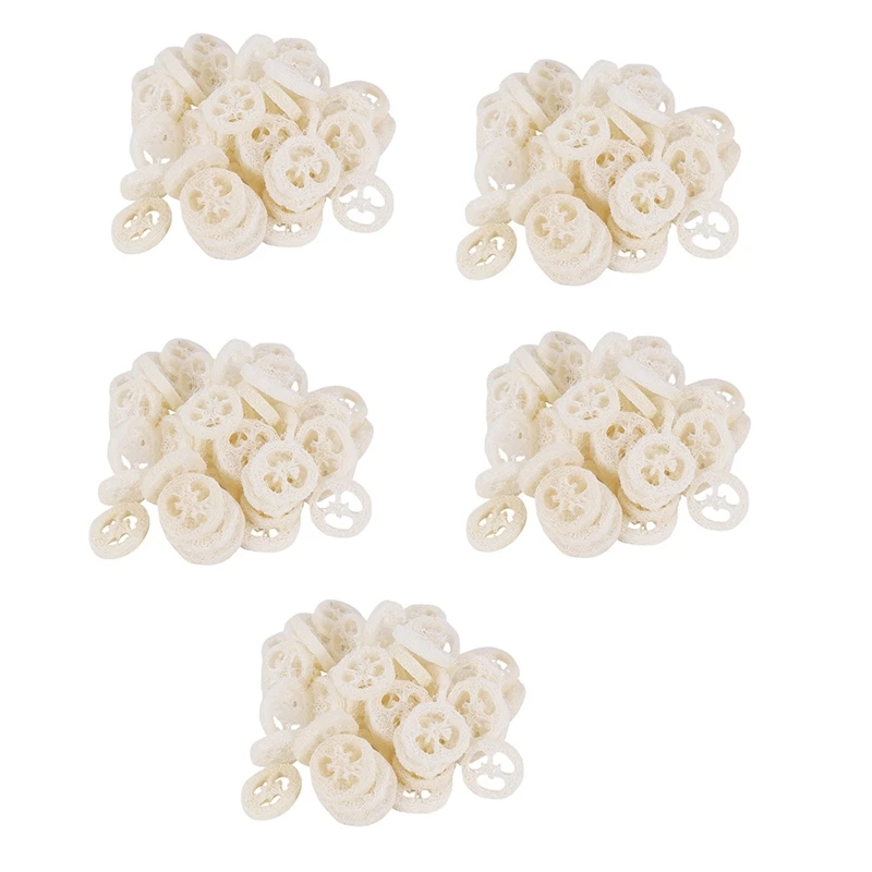 

4-6Cm Wide 250Pcs/Lot Natural Loofah Slice Diy Customize Soap Tools,Cleaner,Sponge Scrubber,Facial Soap Holder