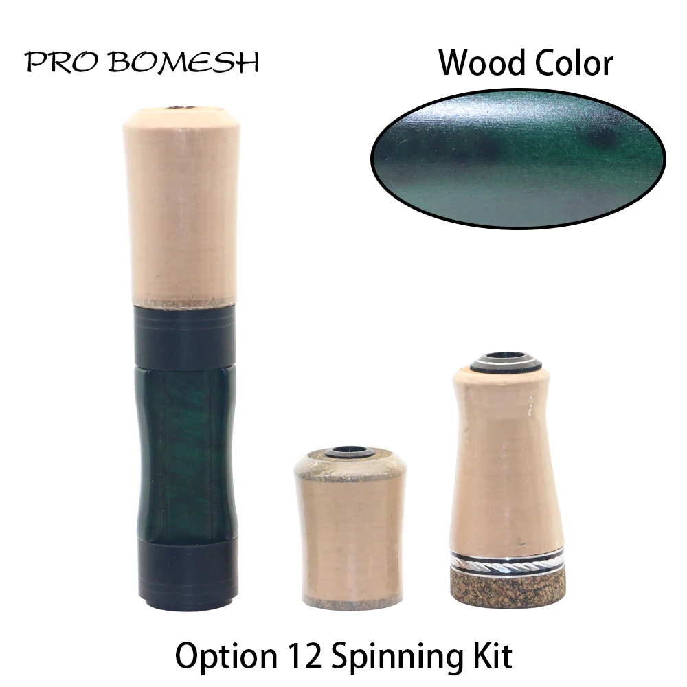 Pro Bomesh Holz Spinning Casting Reel Sitz Split 3A Kork Griff Kit DIY Forelle Angelrute Gebäude Komponente Reparatur Zubehör – Detail 34