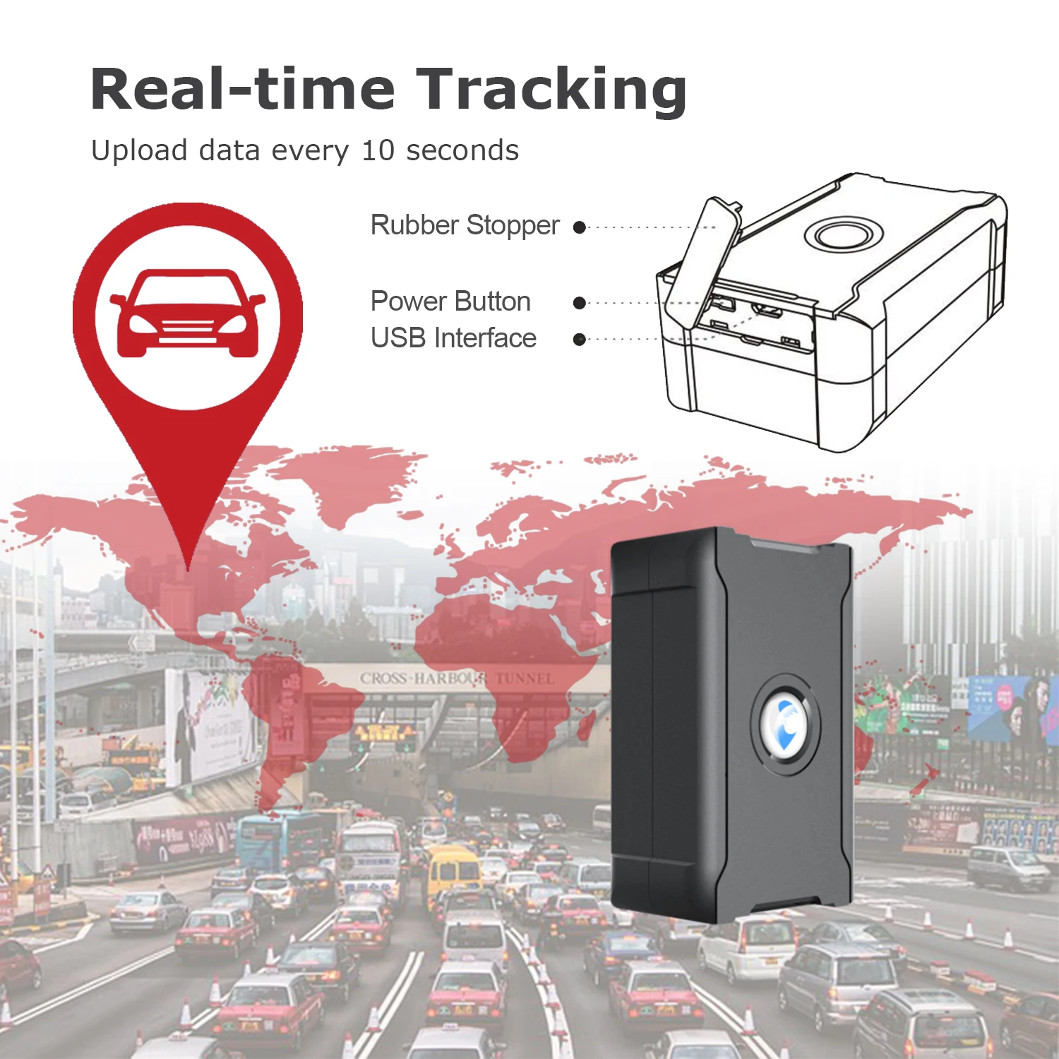 4G Verborgen Auto Tracker 6000mAh Langdurige Track Voertuig Nauwkeurig GPS-trackingapparaat met Android en iOS APP