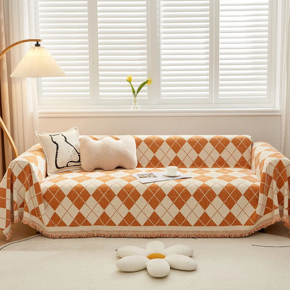 

1 шт. плюшевый чехол для дивана-полотенца с толстой подкладкой, удобный для домашних животных и противоскользящий коврик для дивана, защита для мебели, подходит для спальни