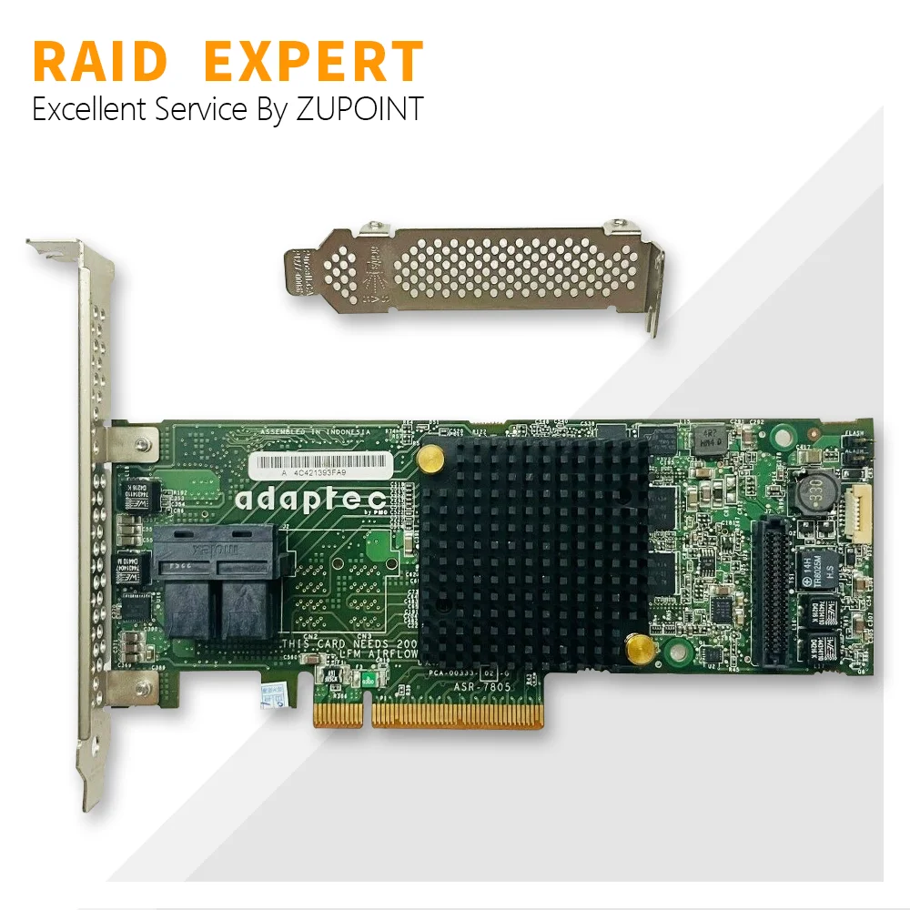 

ZUPOINT Adaptec ASR-7805 6Gbps RAID Controller SAS SATA PCI E 3.0 X8 1GB Cache RAID Expander Card