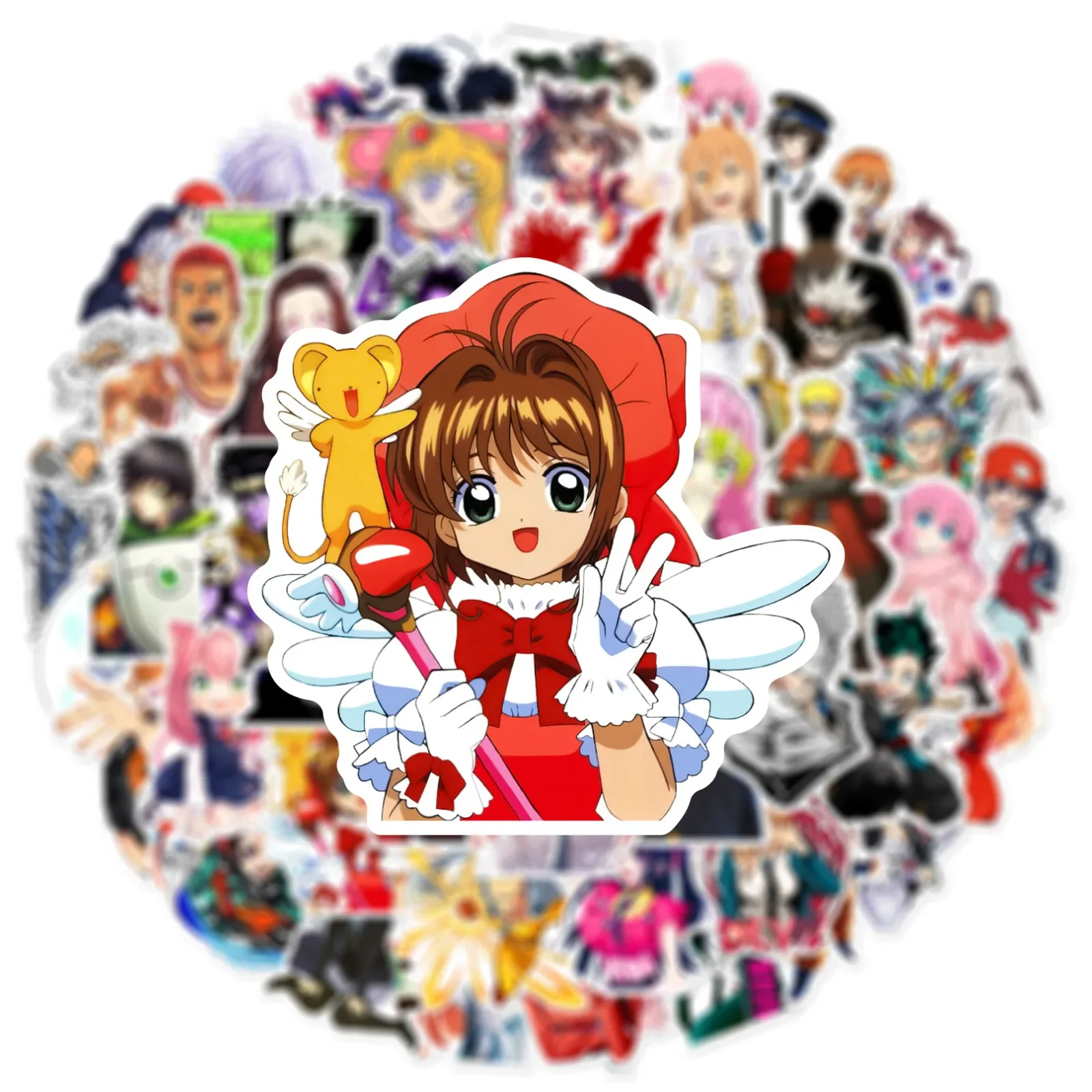 50Pcs/Set Mixed Anime Stickers Cartoon Sticker Decals Laptop Motorcycle Luggage Phone Waterproof Sticker for Children Toy