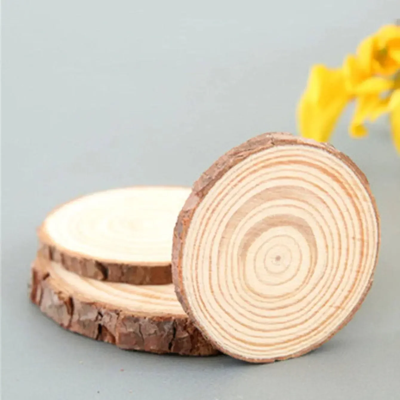 قطعة واحدة من صينية تزيين بتلر الخشب المستديرة، صواني حامل شموع مركزية عتيقة #2