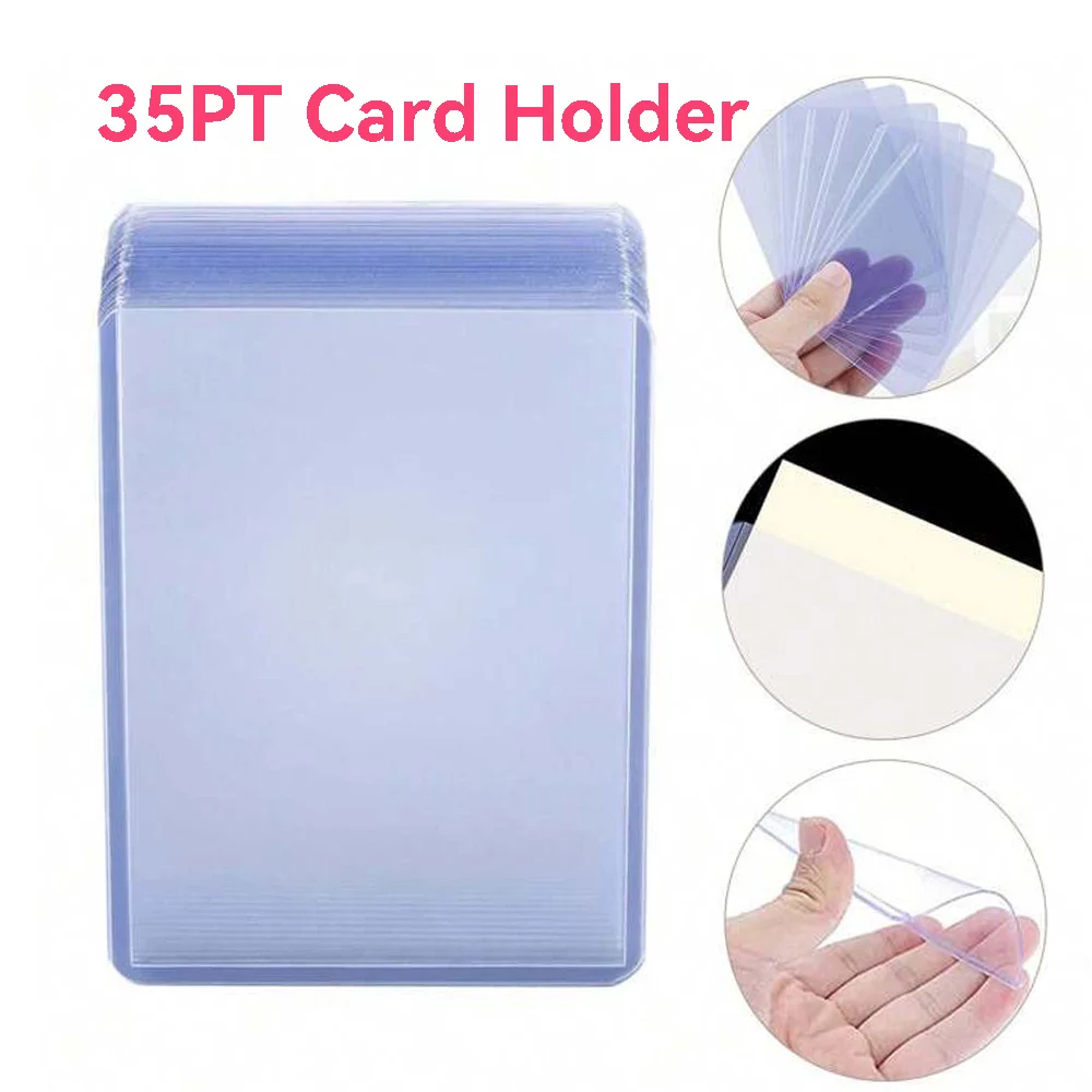 

35PT 25PCS Top Loader Game Cards Outer Protector,Clear Hard Plastic Card Holder for Photo /Collect Cards/PTCG/Trading Card