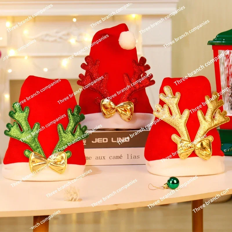 

Christmas Decoration Adult Headgear Party Plush Hat Mall Employee Hat