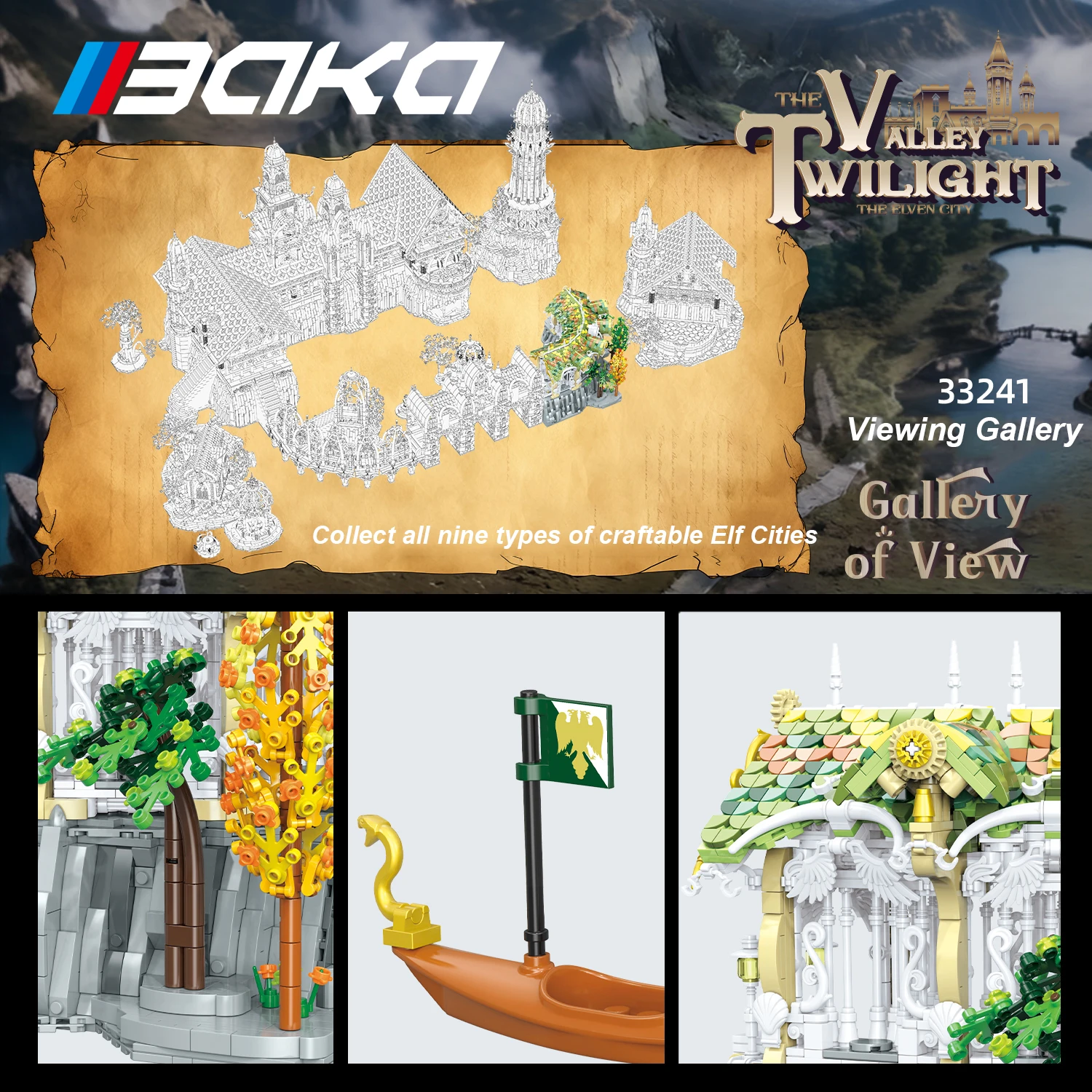 Europäische Elf Stadt Bausteine Set Neun-in-one Riesen Palast Modelle Ziegel Desktop Dekoration Diy Spielzeug Für Kinder urlaub Geschenke – Detail 8