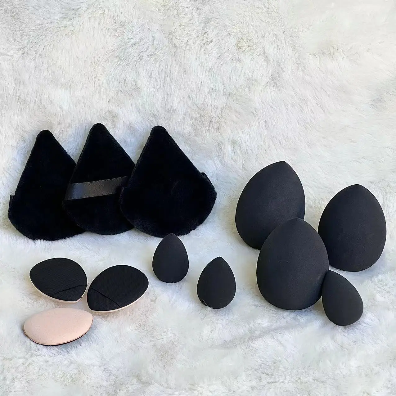 12 Makeup Sponge Set/Dry Use. Wet Use, Loose Powder, Finger, Combination Set