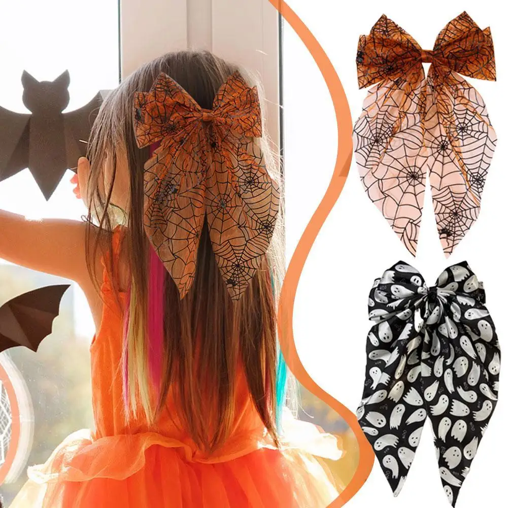 

Halloween Hair Clip Gothic Spider Web Skull Ghost Mesh Hair Accessories For Women Girls Witch Party Scary Cute Decoration