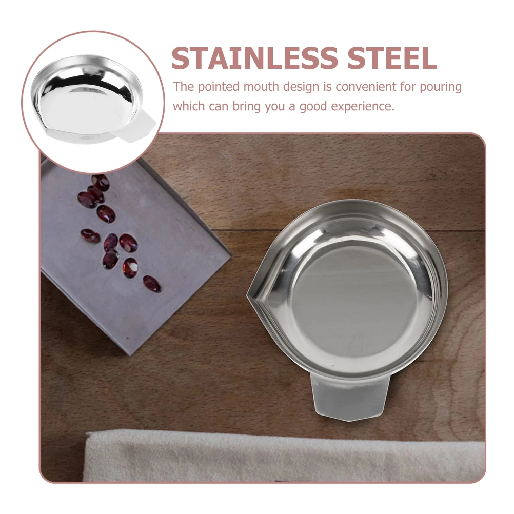 3pcs Scale Tray Stainless Steel High Precision Weighing Scales for Home Kitchen Jewelry Shop Measuring Powder Dish Stackable Pan