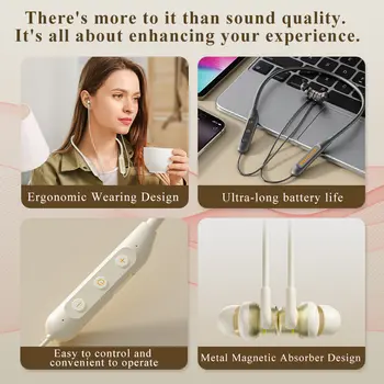 金立 5.3 無線藍牙耳機 運動頸掛式耳塞 無線耳機 附 HiFi 音樂麥克風 防水 8 最佳銷售 頸掛式藍牙耳機 - №5