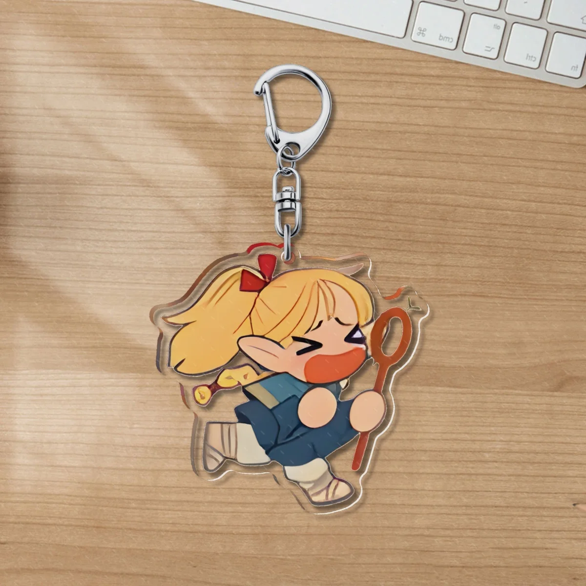 Anime Cartoon Lilo and Stitch Pendant Keychains Holder Car KeyChain Key Ring Mobile Phone Bag Hanging Delicious in Dungeon Meshi