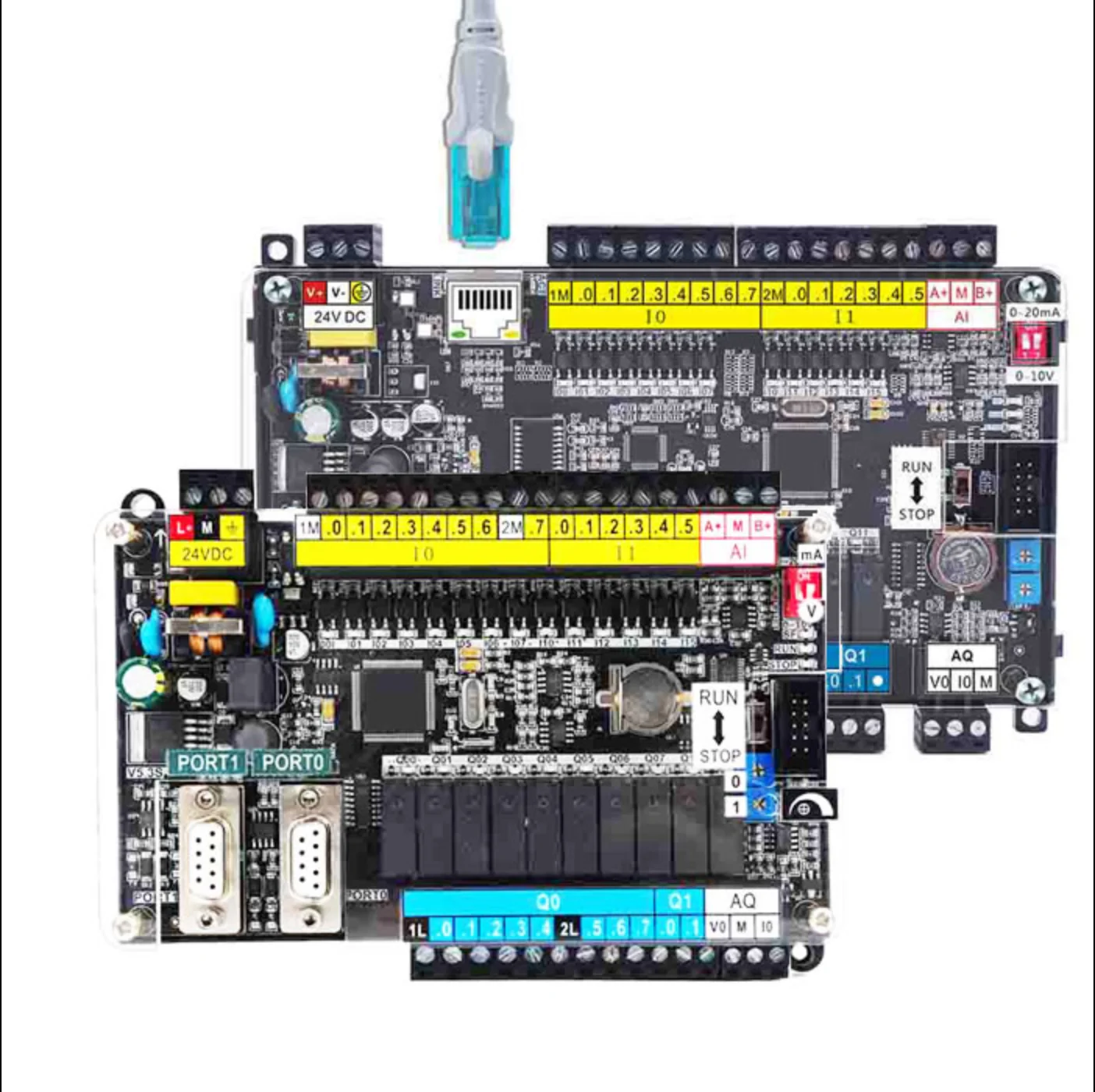 LE-200 Ethernet CPU224XP PLC DC24V Supply 2AI 1AQ 14 Port Input 10 Port Transistor Relay Output for Industrial Automation