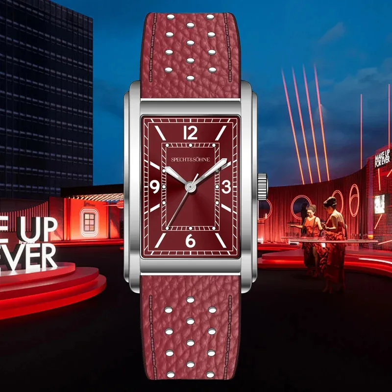 Specht & Söhne, модные часы для пар VH31, кварцевые часы, повседневные часы в стиле ретро, с сапфировым стеклом, кожаный ремешок, стальные часы