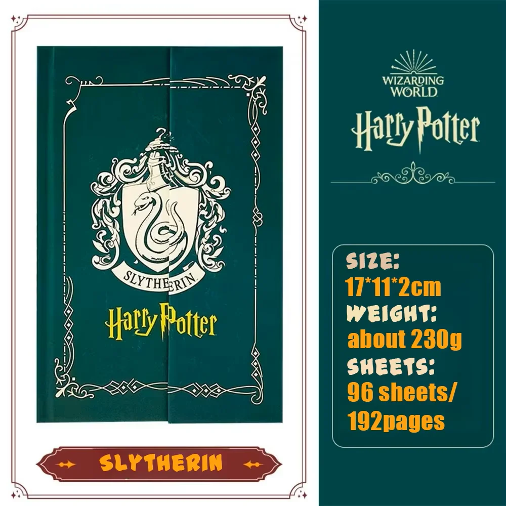 Harry Potter Notebook Magic Academy Hogwarts Slytherin Authentic Retro Hand Account Diary Book School Student Stationery Gifts view 6
