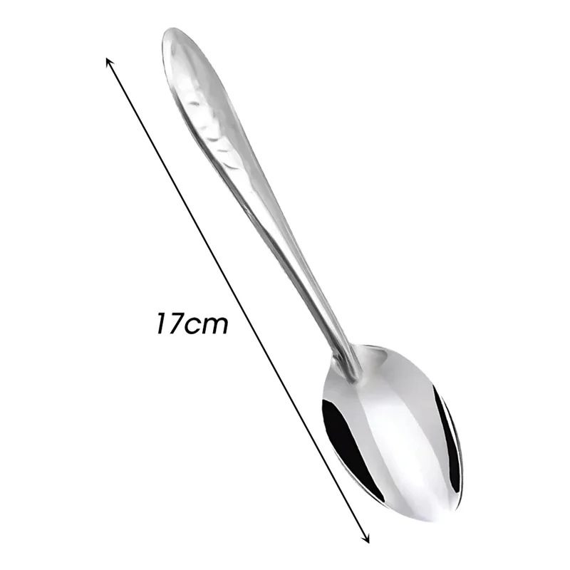 10Pcs Stainless Steel Spoon Ramen Noodles Tablespoons Scoop Rice Salad Stirring Scoop Home Kitchen Tableware Cooking Utensils