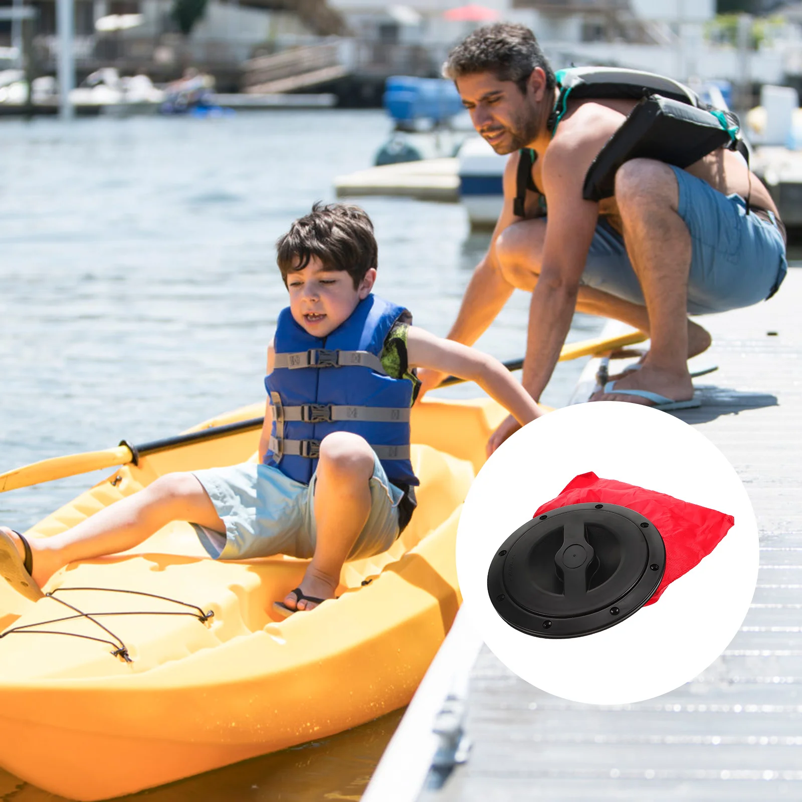 Kayak Hatchcover Waterproof ABS Heavy Duty Sealing Cover Portable Horizontal Vertical Installation for Boat Marine Hatch Lid