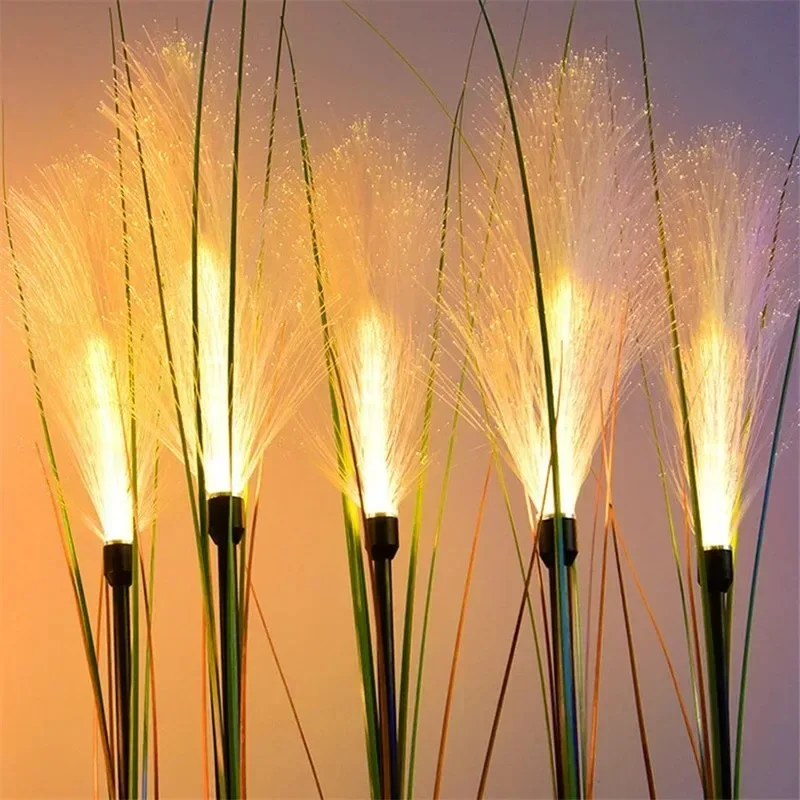 

Solar Powered LED Garden Light Outdoor Waterproof Reed Lamp for Lawn Yard Path Christmas Decoration Lighting