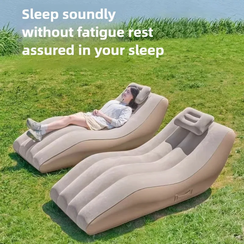 

Travel Portable Air Mattresses Relaxing Camping Inflatable Sofa Folding Lightweight Air Mattresses Outdoor Multi-functional Mat